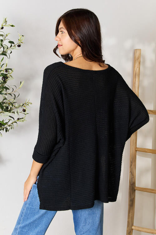 Hold On Loosely Knit Top in Jet