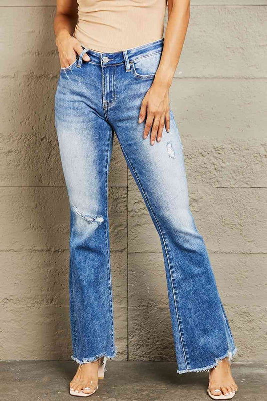 Mrs. Personality Mid Rise Bootcut Jeans