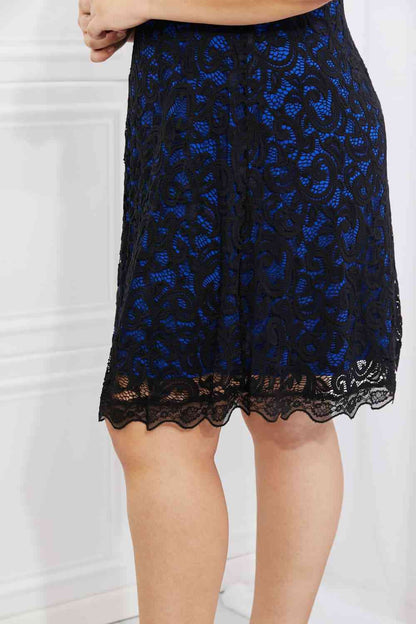 Black and Blue All Overlay Dress